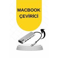 Macbook Pro/air Uyumlu Usb Type-c 8 In 1 Hub Dönüştürücü Çevirici Çoklayıcı Usb Hdmı Micro Sd 8 Girişli