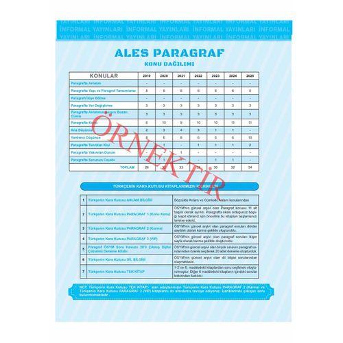 2026 ALES Türkçenin Kara Kutusu PARAGRAF 1 KONU KONU ÖSYM Çıkmış Soru Bankası Konu Özetli Çözümlü