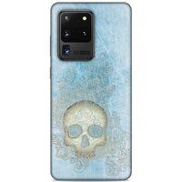 Lopard Samsung Galaxy S20 Ultra Uyumlu Kılıf Tattoo's (18) Telefon Kılıfları Mavi