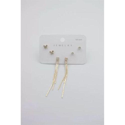 Çoklu Set Küpe - Altın