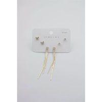 Çoklu Set Küpe - Altın