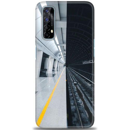 Realme 7 Kılıf HD Baskılı Kılıf - Metro Station + Tam Ekran Koruyucu