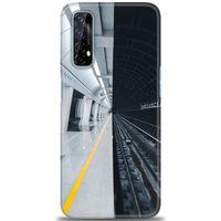 Realme 7 Kılıf HD Baskılı Kılıf - Metro Station + Tam Ekran Koruyucu