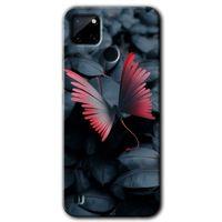Realme C21 Kılıf HD Desen Baskılı Arka Kapak - Dark Butterfly + Kırılmaz Cam