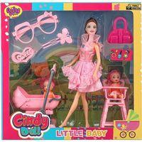 Anlily Pusetli Mama Sandalyeli Bebek Seti Cindy Doll Little Baby - 02456