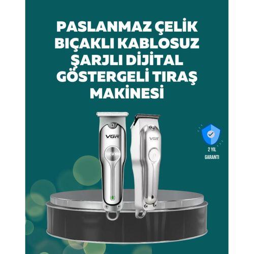 Profesyonel Saç Ve Sakal Kesme Makinesi – Şarjlı, Sessiz Motor, Ayarlanabilir Tarak