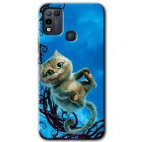 İnfinix Hot 10 Play Kılıf HD Desen Baskılı Arka Kapak - Çılgın Kedi