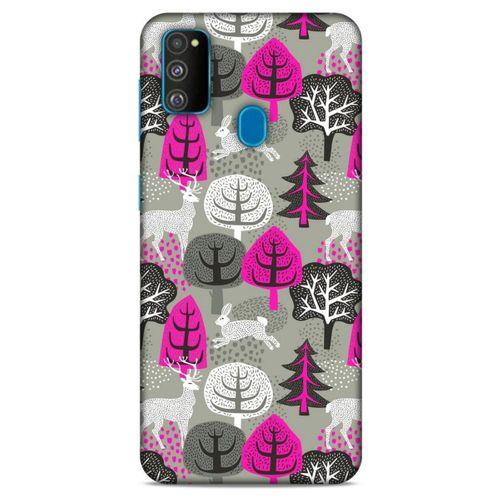 Samsung Galaxy M30s Kılıf Snowix (31) TPU Kılıf Fuşya Gri