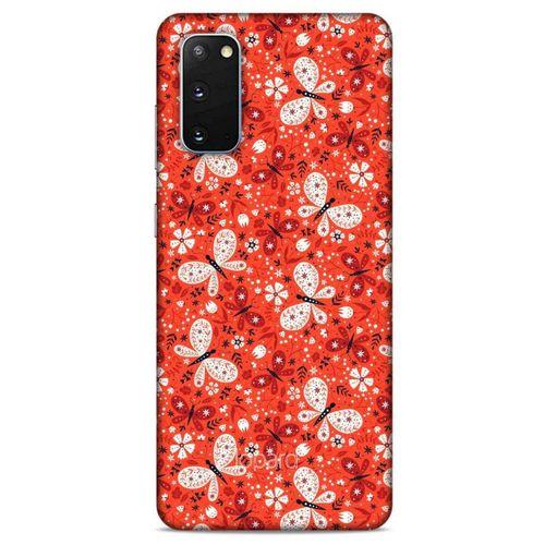 Samsung Galaxy S20 Kılıf Kelebek Etkisi (6) Silikon Kılıf Mavi Yeşil
