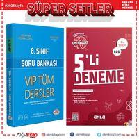 Editör Yayınları 8. Sınıf VİP Tüm Dersler Soru ve Ünlü 5 li Deneme Seti 2 Kitap