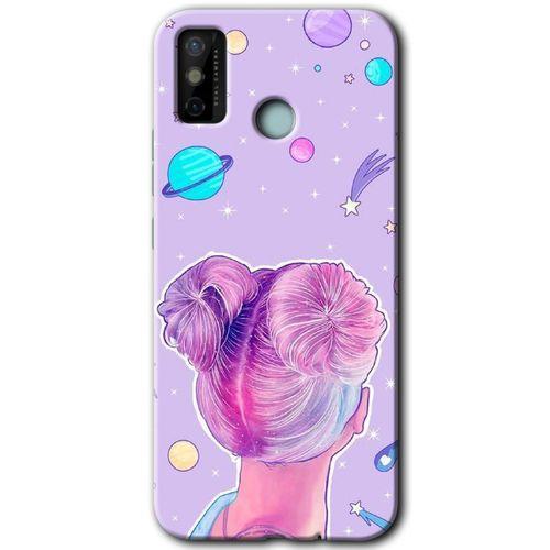 Tecno Spark 6 Go Kılıf HD Desen Baskılı Arka Kapak - Uzaylı Kız + Kırılmaz Cam