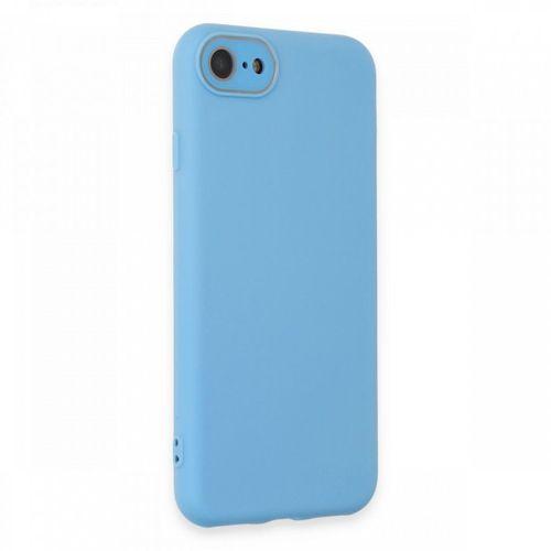 iPhone SE 2020 Kılıf Lansman Glass Kapak - Mavi