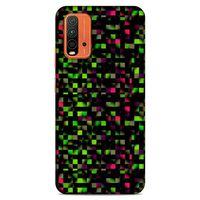 Lopard Xiaomi Redmi 9T Uyumlu Kılıf PiXel (25) Antişok Kapak Yeşil Pembe