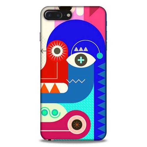 Lopard Apple Iphone 7 Plus Uyumlu Kılıf Soyut Sanat (13) Baskılı Silikon Kap