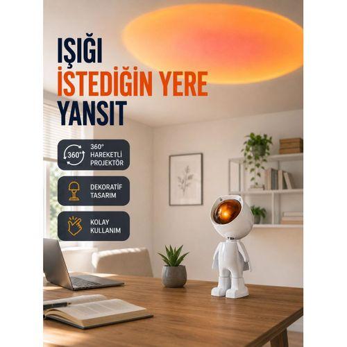 Dekoratif Gün Batımı Işığı – Astronot Figürlü Yeni Nesil