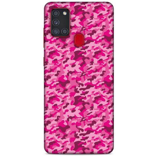 Samsung Galaxy A21s Uyumlu Kılıf Pembe Delisi (32) Soft Silikon Kılıf Kamuflaj
