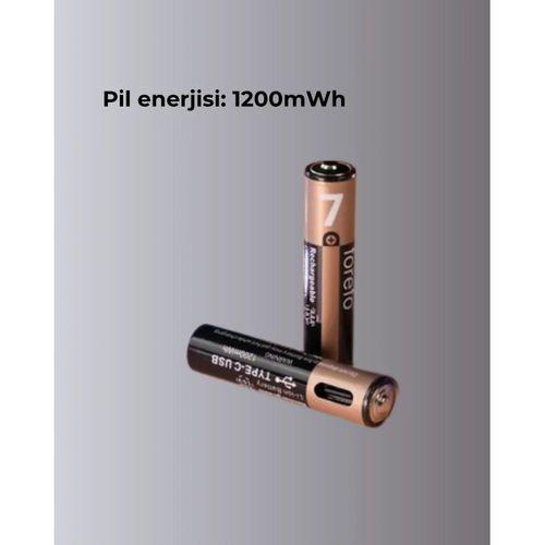 Usb Type-c Şarjlı Aaa Lityum Pil | 1.5v Sabit Voltaj, 1000+ Şarj Döngüsü İle Uzun Ömür