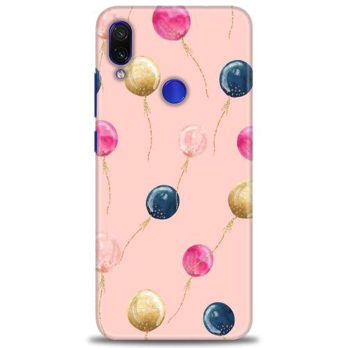 Xiaomi Redmi Note 7 Kılıf HD Baskılı Kılıf - Uçan Balonlar + Tam Ekran Koruyucu