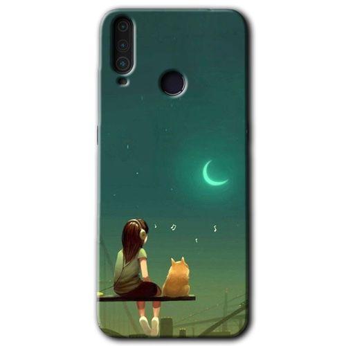 General Mobile GM 10 HD Baskılı Kılıf + 9D Tam Ekran Koruyucu - Kedili Kız