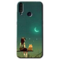 General Mobile GM 10 HD Baskılı Kılıf + 9D Tam Ekran Koruyucu - Kedili Kız