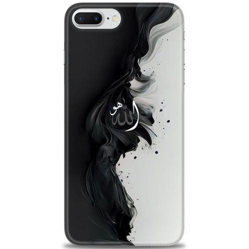 iPhone 8 Plus Kılıf HD Baskılı Kılıf - Siyah ve Beyaz + Tam Ekran Koruyucu