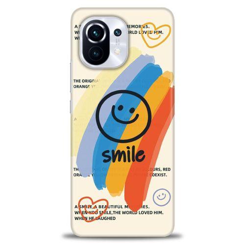 Xiaomi Mi 11 Kılıf HD Baskılı Kılıf - Smile + Tam Ekran Koruyucu