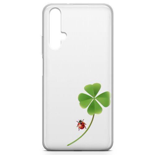Huawei Nova 5t Kılıf UğurBöceği Yonca Arka Kapak Koruma Desenli Full Koruyucu