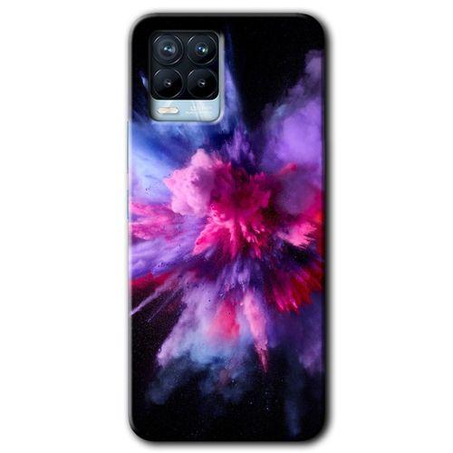 Realme 8 Pro Kılıf HD Desen Baskılı Arka Kapak - Color Splash Purple