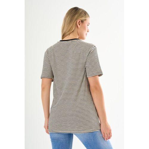 ALEXANDERGARDI V Yaka Çizgili T-shirt