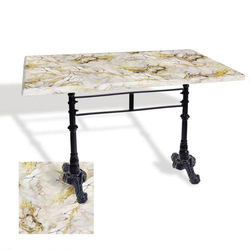 Dockers Çipa 3002 Döküm Ayak Masa 70x120 cm - (Werzalit, Wermodin ve Allzalit Tabla) - Gold