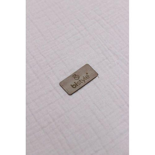 Bistyle Bistyle Organik Müslin 80x90 Fistolu Battaniye 70112 Taş