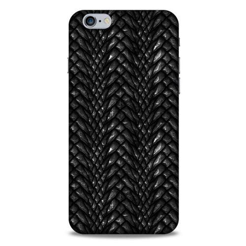 Apple Iphone 6S Plus Kılıf Dragons (2) Kabı Ejderha Deri Siyah