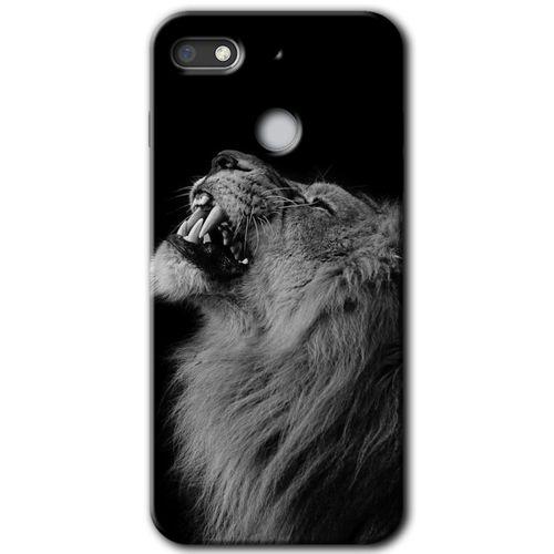 Potkal Hediye Fabrikası General Mobile GM 8 Go HD Baskılı Kılıf + 9D Tam Ekran Koruyucu - Lion