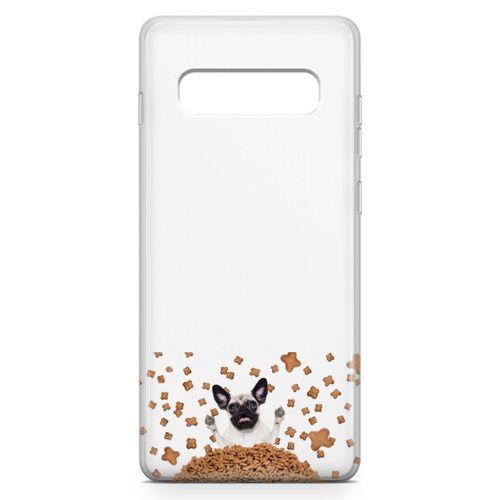Samsung Galaxy S10 Kılıf Köpek Maması Pug Arka Kapak Koruma Desenli Full Koruyucu