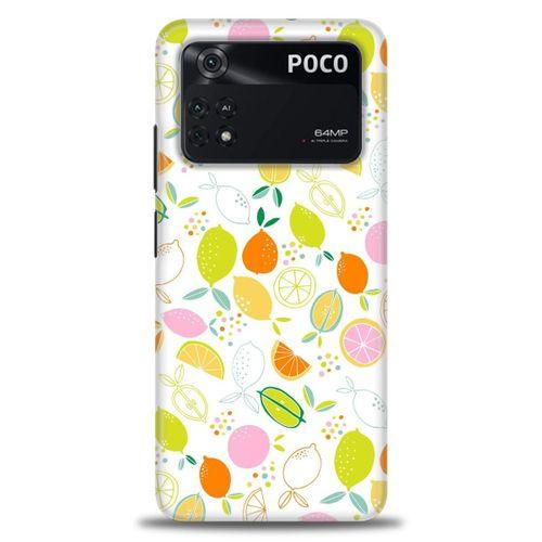 Xiaomi Poco M4 Pro 4G Kılıf HD Baskılı Kılıf - Renkli Limonlar + Tam Ekran Koruyucu