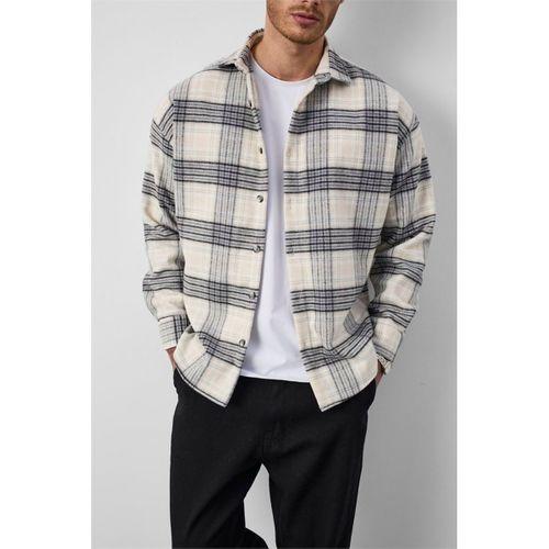 Brandon Relaxed Fit Pamuklu Geniş Çizgili Oduncu Erkek Gömlek - Açık Mavi