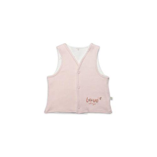 Bistyle Bistyle Grow İn Love Çift Taraflı Bebe Yelek 18102 Pembe Ekru
