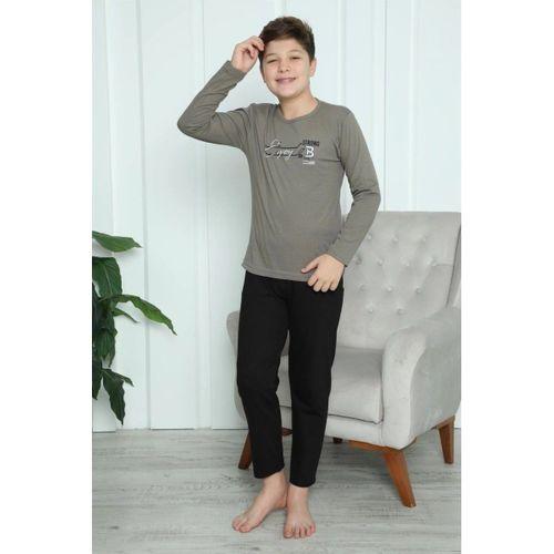 Erkek Çocuk Penye Pijama Takım Vizon