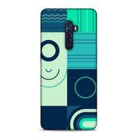 Oppo Reno 2 Uyumlu Kılıf Insomnia (10) Full Koruma Kılıfı Yeşil Lacivert