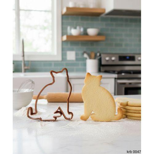 Oturan Kedi Figürlü Kurabiye Kalıbı – Hamur Kesici, Şeker Hamuru ve Oyun Hamuru İçin