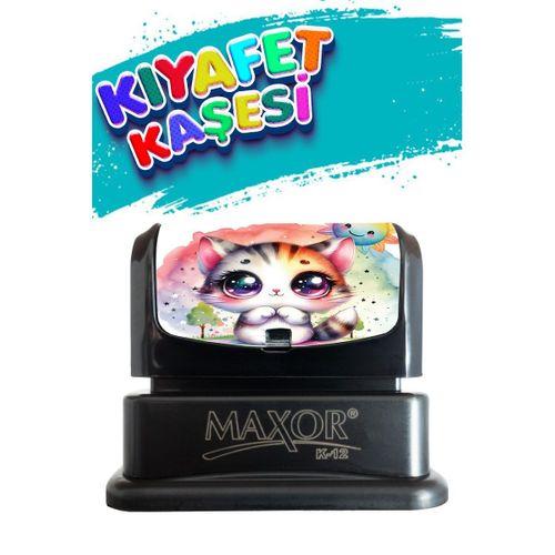 Kıyafet Kaşesi Sevimli Kedi Temalı Öğrenci Kaşesi / Kıyafet Etiketi / Kumaş Kıyafet Kaşesi