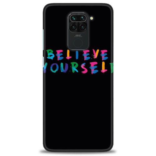 Xiaomi Redmi Note 9 Kılıf HD Baskılı Kılıf - Believe + Tam Ekran Koruyucu