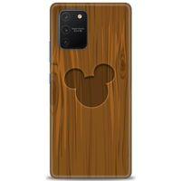 Samsung Galaxy A91 / S10 Lite Kılıf HD Baskılı Kılıf - Ahşap Mickey + Tam Ekran Koruyucu