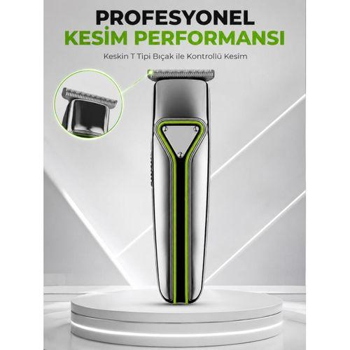 Şarjlı Saç Sakal Tıraş Makinesi T Başlıklı 1 2 3 Mm Taraklı Kablolu Ve Kablosuz Kullanım