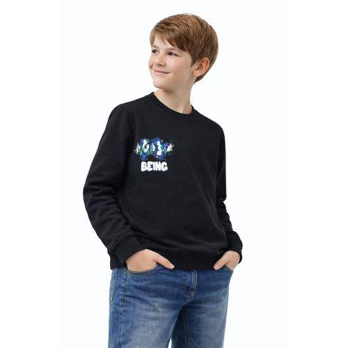 Erkek Çocuk Önü Arkası Baskılı Sweatshirt BGL-ST05236
