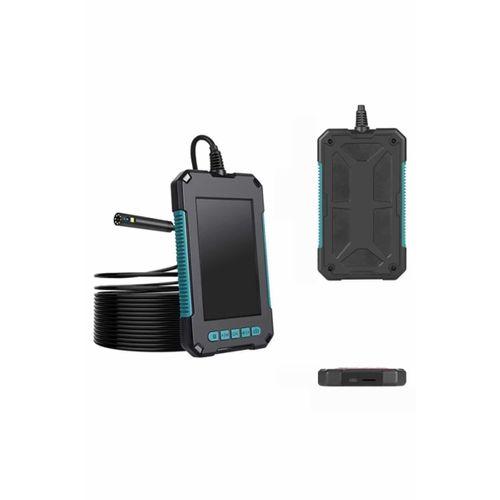 Ekranlı Çift Kameralı 10 Mt Hafıza Kart Destekli Sert Kablo Yılan Endoskop Kamera 5.5 Mm 4.3 Inc