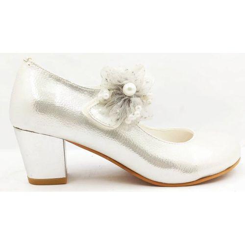 Mini Women Gümüş Kız Çocuk Topuklu Abiye Ayakkabı