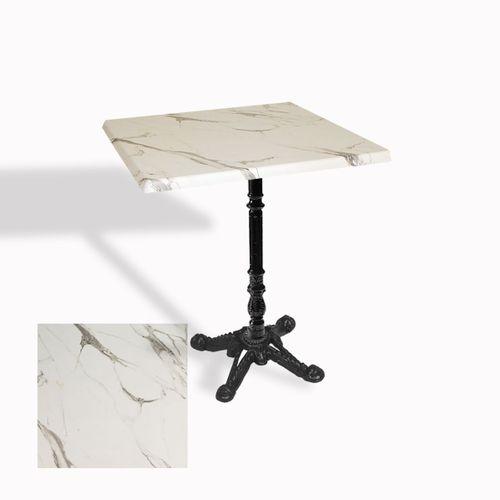 Dockers Çipa 1004 Döküm Ayak Kare Masa 60X60 cm - (Werzalit, Wermodin ve Allzalit Tabla) - Afyon Mermer