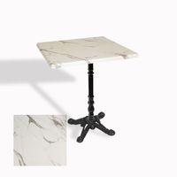 Dockers Çipa 1004 Döküm Ayak Kare Masa 60X60 cm - (Werzalit, Wermodin ve Allzalit Tabla) - Afyon Mermer