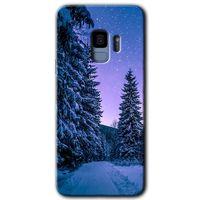 Galaxy S9 Kılıf HD Desen Baskılı Arka Kapak - Kış Manzarası + Kırılmaz Cam